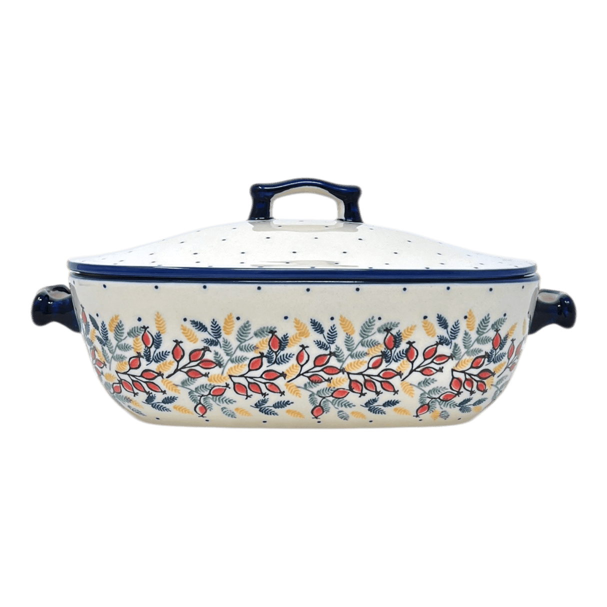 Baker, Oval, Covered, 12" x 7" in "Rose Hips" by Manufaktura | Z161U-SM01