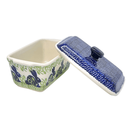 Box, Rectangular, Lid, Handles, Small 6.25" x 3.5" in "Bunny Love" by Manufaktura | Z163T-P324