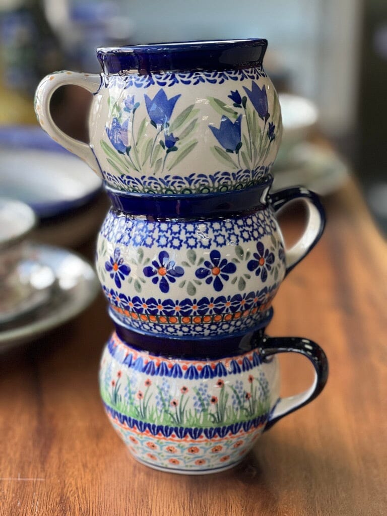 Mug, Belly Mug, 10 oz Medium in "Lilac Garden" by Zaklady | Y911-DU155