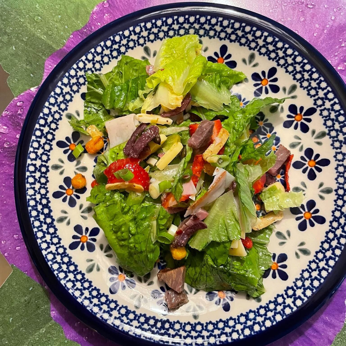 Plate, Round, Dinner, 10.75" Plate in "Floral Pine" by Zaklady | Y1014-D914