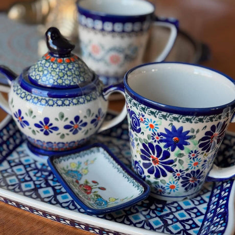 Bowl, Bird, Sugar Bowl, 11 oz in "Emerald Mosaic" by Zaklady | Y1234-DU60