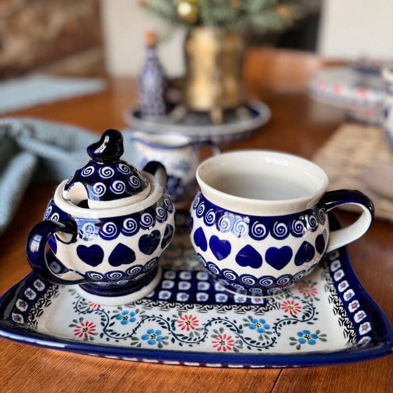 Serving Dish, Angular, 10" x 7" in "Climbing Aster" by Zaklady | Y1935A-A1145A