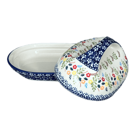 Butter Dish, Fancy, 5" x 7" in "Floral Garland" by Manufaktura | M077U-AD01