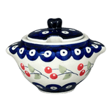 Bowl, Round, Sugar Bowl, 3" in "Cherry Dot" by Manufaktura | C003T-70WI