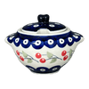 Polish Pottery 3" Sugar Bowl (Cherry Dot) | C003T-70WI at PolishPotteryOutlet.com