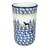 A picture of a Polish Pottery CA 12 oz. Tumbler (Labrador Loop) | A076-2862X as shown at PolishPotteryOutlet.com/products/12-oz-tumbler-labrador-loop-a076-2862x