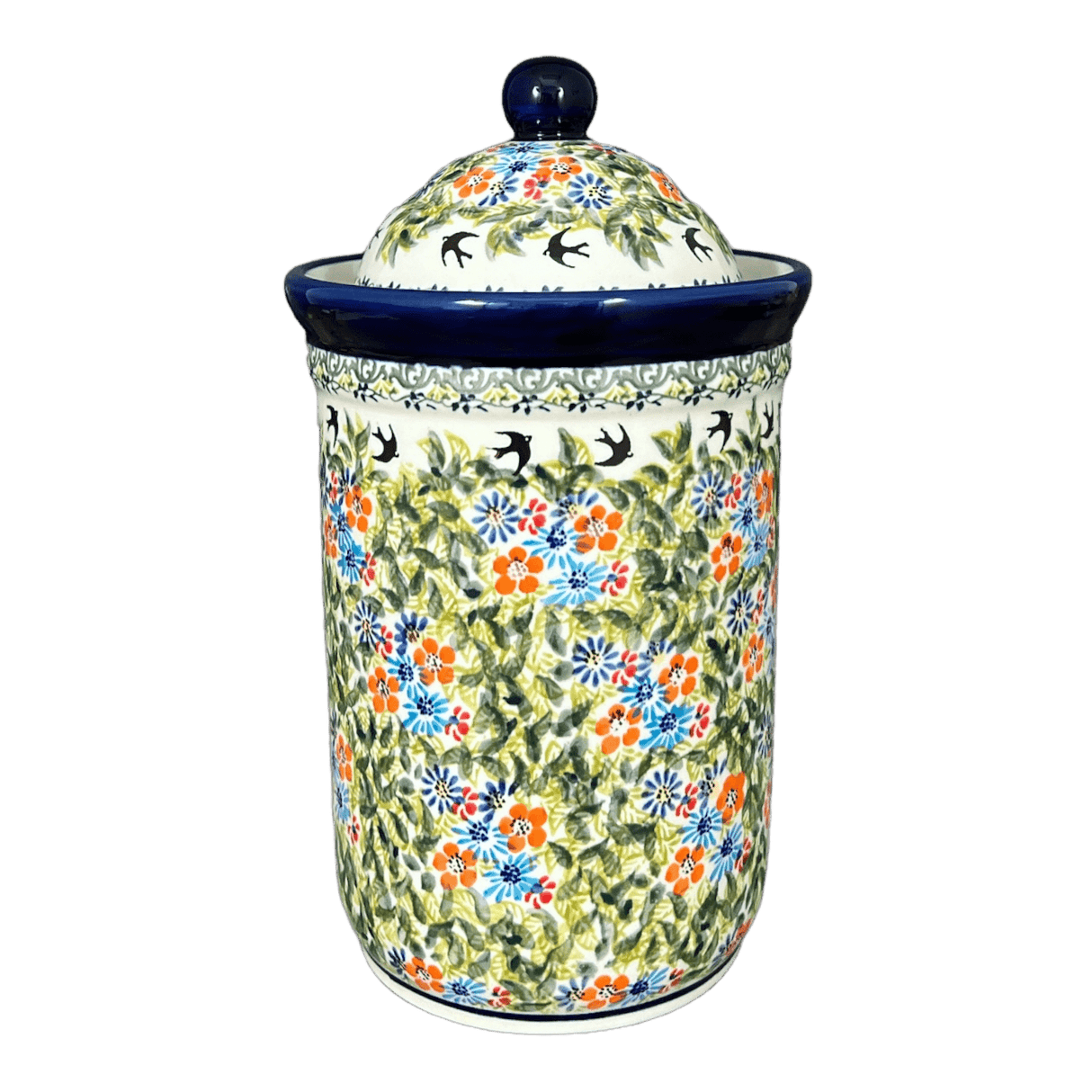 Canister, 2 Liter in "Floral Swallows" by Zaklady | Y1244-DU182