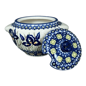 Polish Pottery 3" Sugar Bowl (Iris) | C003S-BAM Additional Image at PolishPotteryOutlet.com