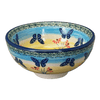 Polish Pottery Dipping Bowl (Butterflies in Flight) | M153S-WKM at PolishPotteryOutlet.com