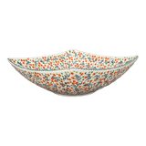 Bowl, Square, Nut, Large, 10.5" in "Peach Blossoms" by Manufaktura | M121S-AS46