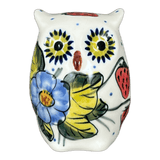 Figurine, Owl, 3" Small, WR (WR40J) in "Strawberries & Blossoms" by W.R. Ceramika | WR40J-WR2