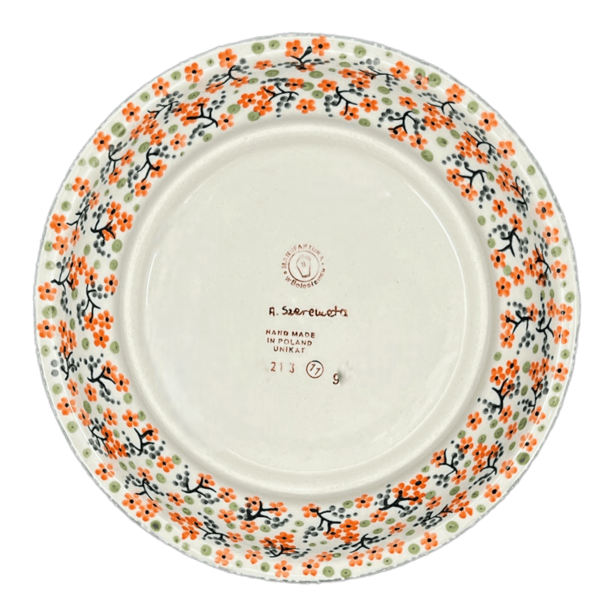 Bowl, Round, Pasta, 9.25" Bowl in "Peach Blossoms" by Manufaktura | T159S-AS46