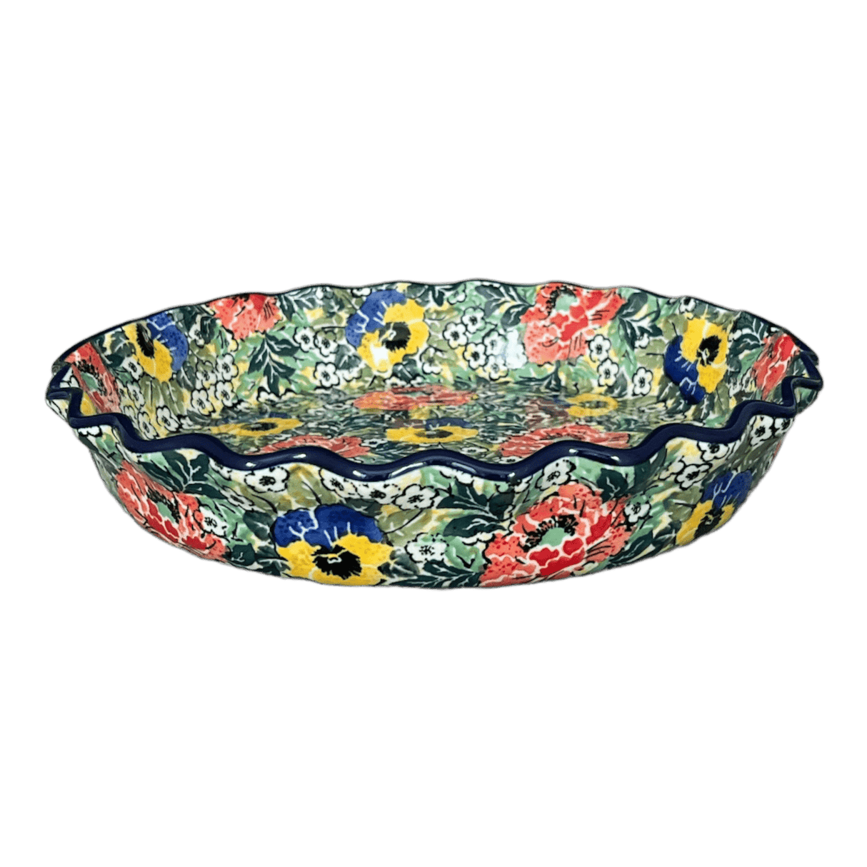 Quiche/Pie Dish, 10" in "Tropical Love" by Ceramika Artystyczna | A636-U4705