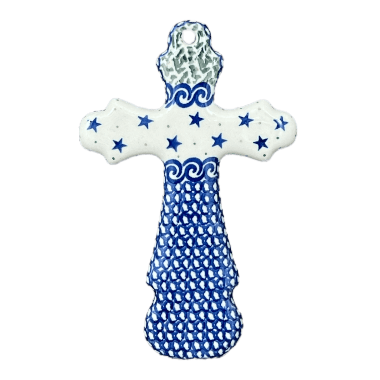 Cross, Large, 7.75" in "Starry Sea" by Ceramika Artystyczna | A533-454C