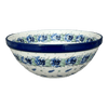 Polish Pottery Bowl, Round, Kitchen, 9" in "Hyacinth in the Wind" by Ceramika Artystyczna | A056-2037X at PolishPotteryOutlet.com