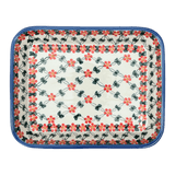 Baker, Rectangular, 8" x 10" in "Red Lattice" by Andy | NDA125-20