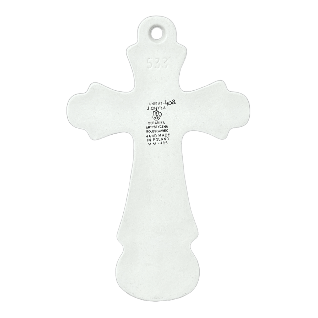 Cross, Large, 7.75" in "Green Goddess" by Ceramika Artystyczna | A533-U408A