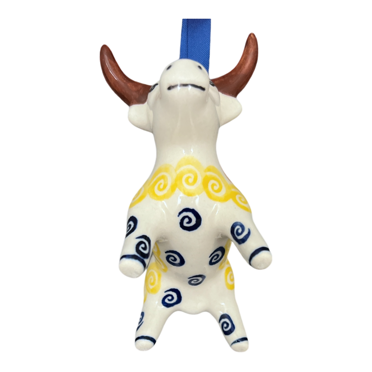 Ornament, Bull in "Psychedelic Swirl" by Manufaktura | K167M-CMZK