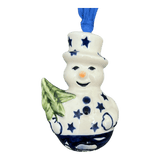 Ornament, Snowman with Tree, 2" in "Winter's Eve" by Manufaktura | K143S-IBZ