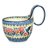 Bowl, Round, Loop Handle, 16 oz in "Hummingbird Bouquet" by Ceramika Artystyczna | A845-U3357