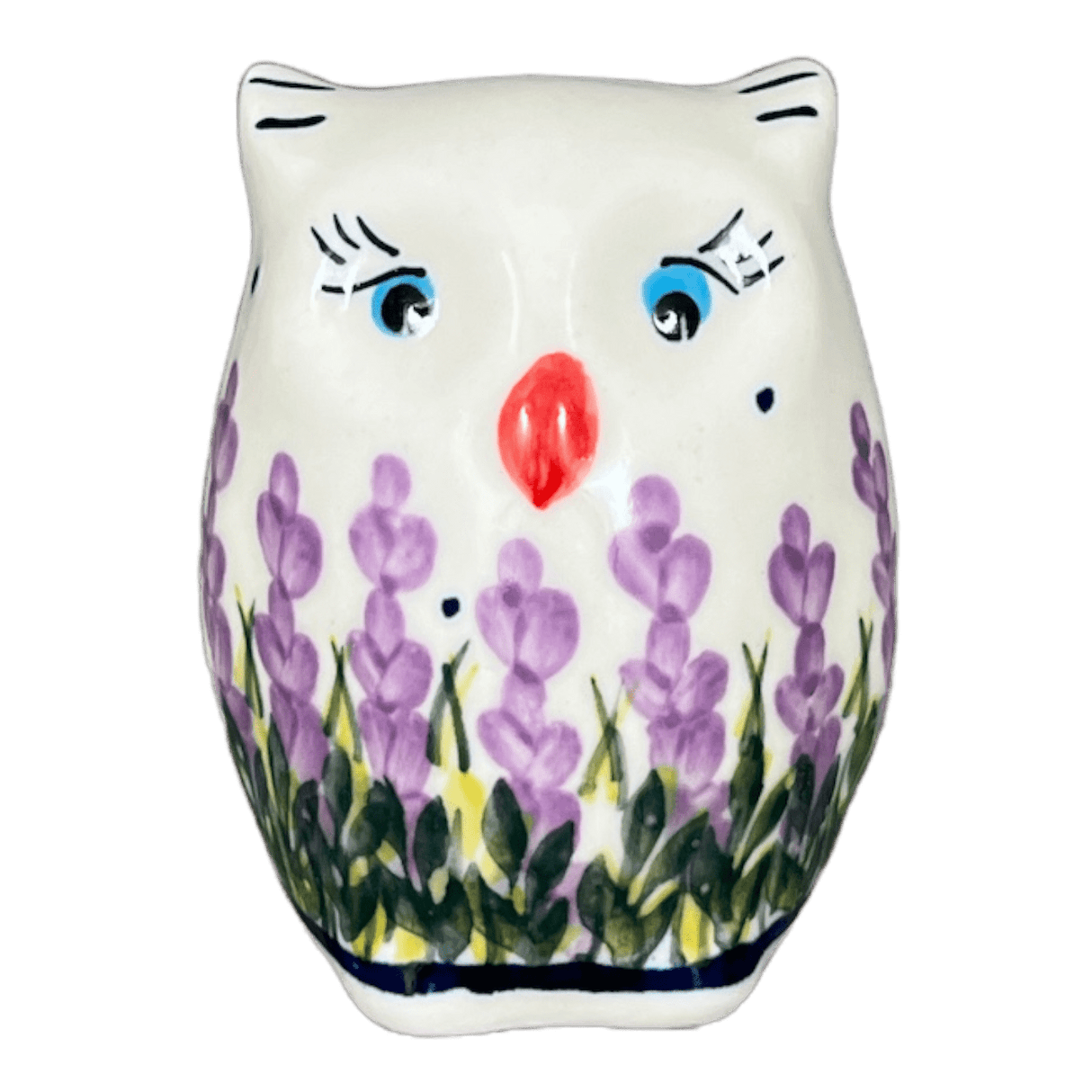 Figurine, Owl, 3" Small, WR (WR40J) in "Lavender Fields" by W.R. Ceramika | WR40J-BW4