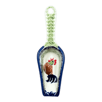 A picture of a Polish Pottery 6" Scoop (Chicken Dance) | L018U-P320 as shown at PolishPotteryOutlet.com/products/6-scoop-chicken-dance-l018u-p320