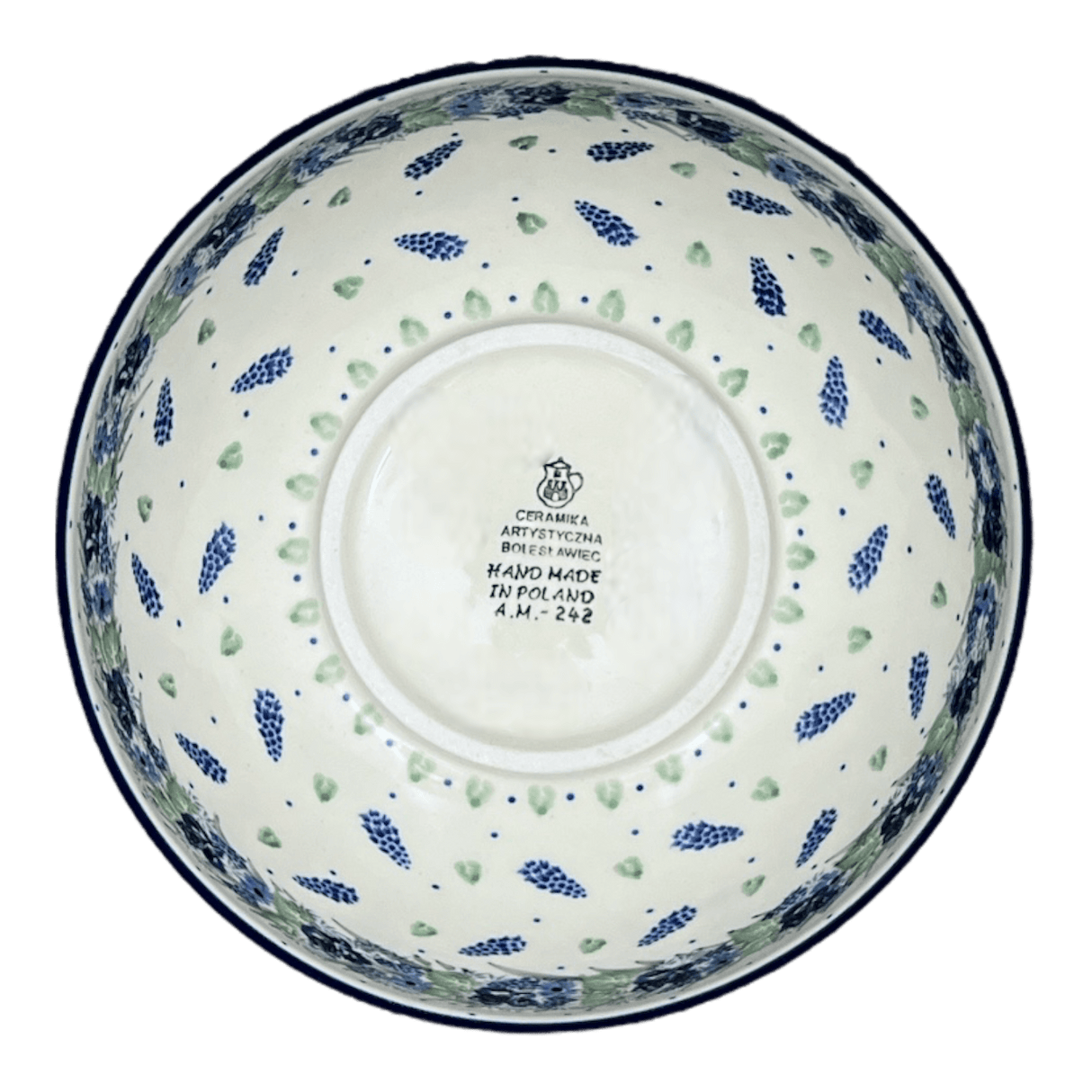 Bowl, Round, Kitchen, 9" in "Hyacinth in the Wind" by Ceramika Artystyczna | A056-2037X