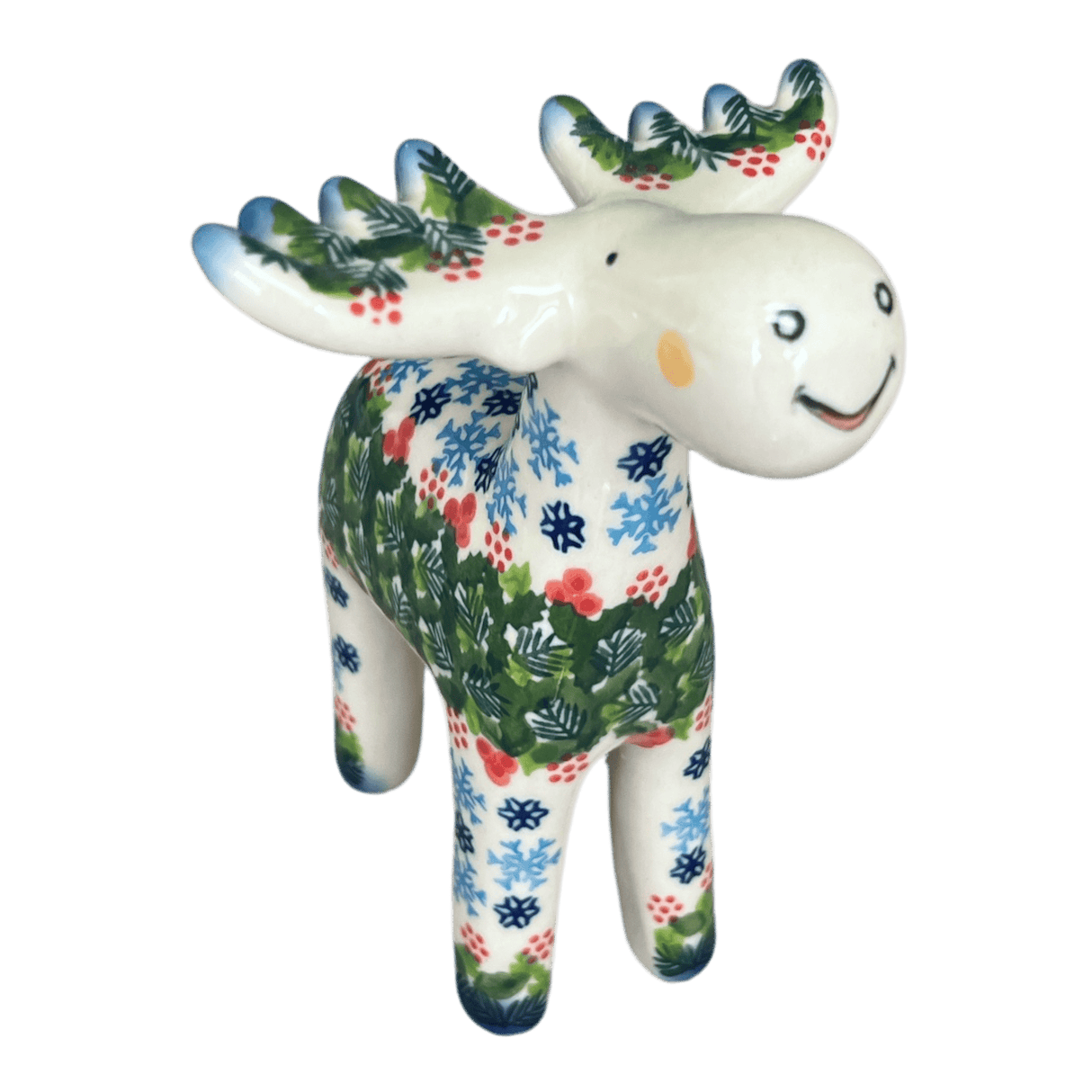 Figurine, Reindeer, 6.75" in "Winter Wreath" by Galia | GZW31-PCH3