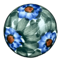 A picture of a Polish Pottery Drawer Pull, 1.25", WR (WR67A) in "Impressionist's Dream" by W.R. Ceramika | WR67A-AB3 as shown at PolishPotteryOutlet.com/products/drawer-pulls-impressionists-dream-wr67a-ab3