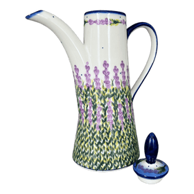 Polish Pottery Teapot, 1.1 Liter "Opus", WR (WR8G) in "Lavender Fields" by W.R. Ceramika | WR8G-BW4 Additional Image at PolishPotteryOutlet.com