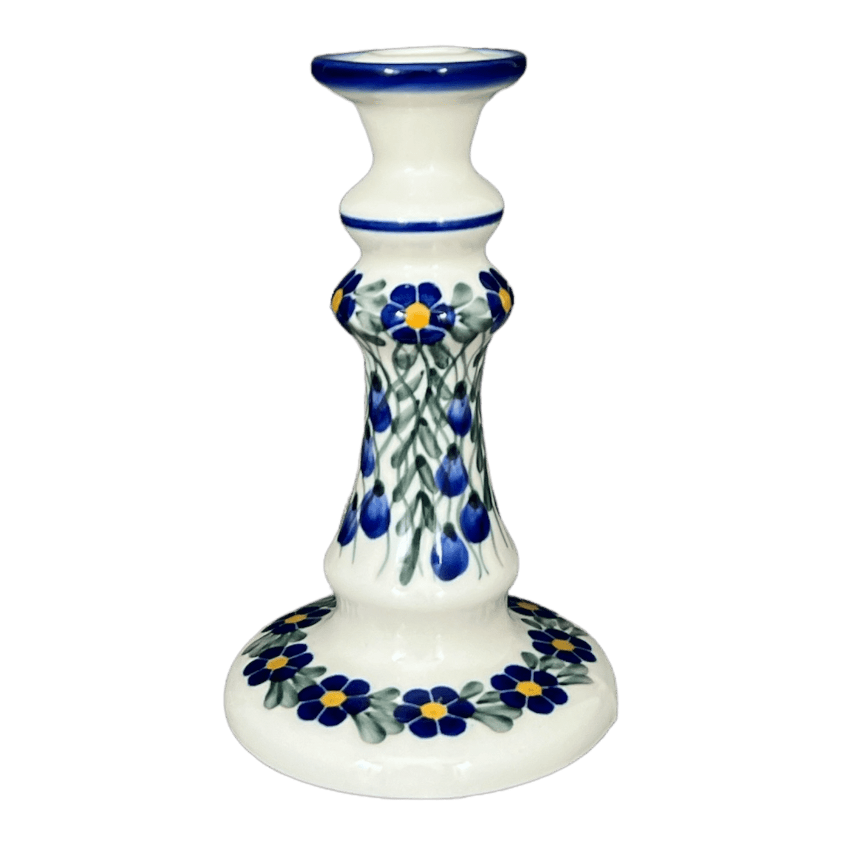 Candlestick, 7", WR (WR22C) in "Modern Blue Cascade" by W.R. Ceramika | WR22C-GP1