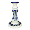 Polish Pottery Candlestick, 7", WR (WR22C) in "Modern Blue Cascade" by W.R. Ceramika | WR22C-GP1 at PolishPotteryOutlet.com