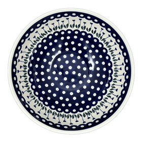 Polish Pottery Bowl, Round, 11" in "Tulip Dot" by Ceramika Artystyczna | A055-377Z Additional Image at PolishPotteryOutlet.com