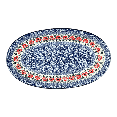 Platter, Oval, 17.5" in "Rosie's Garden" by Ceramika Artystyczna | A200-1490X