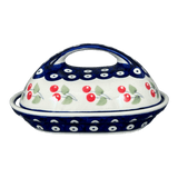 Butter Dish, Fancy, 5" x 7" in "Cherry Dot" by Manufaktura | M077T-70WI