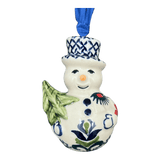 Ornament, Snowman with Tree, 2" in "Scandinavian Scarlet" by Manufaktura | K143U-P295