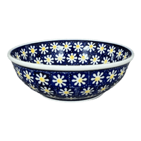 A picture of a Polish Pottery 8.5" Bowl (Mornin' Daisy) | M135T-AM as shown at PolishPotteryOutlet.com/products/8-5-bowl-mornin-daisy-m135t-am