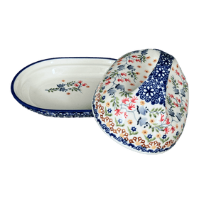 Polish Pottery Fancy Butter Dish (Wildflower Delight) | M077S-P273 Additional Image at PolishPotteryOutlet.com