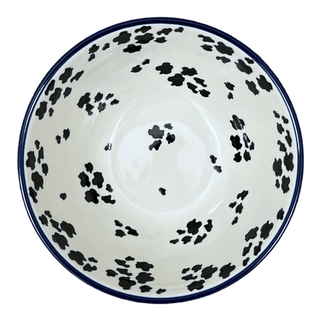 Bowl, Round, Kitchen, 7.75" in "Cowabunga - Blue Rim" by Ceramika Artystyczna | A057-2417X