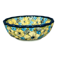 A picture of a Polish Pottery Zaklady 6" Blossom Bowl (Sunny Meadow) | Y1945A-ART332 as shown at PolishPotteryOutlet.com/products/6-blossom-bowl-sunny-meadow-y1945a-art332
