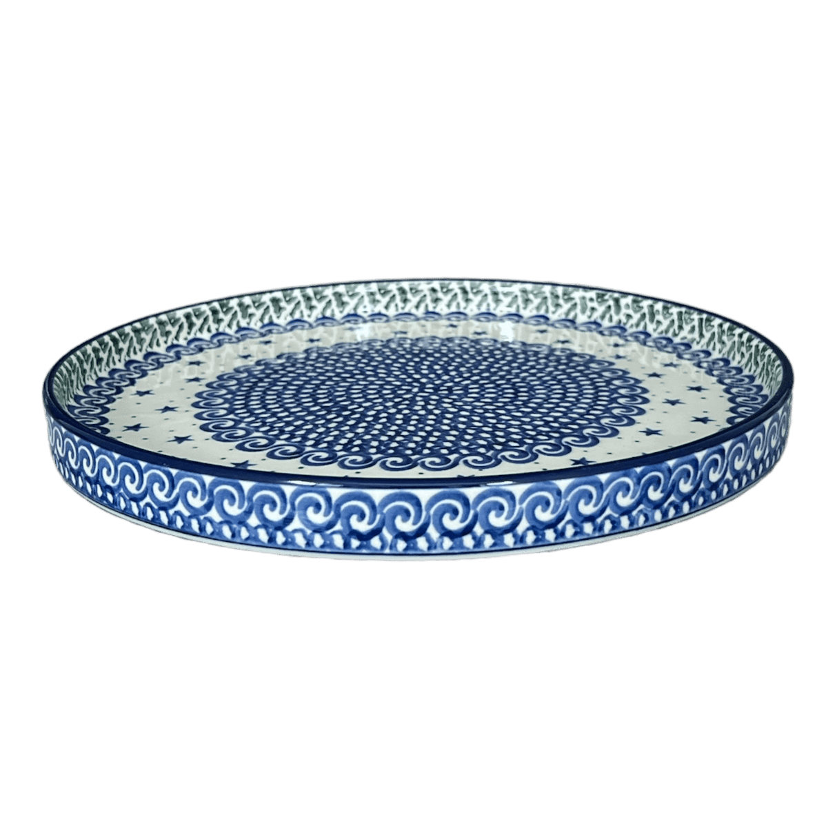 Tray, Round, 10" in "Starry Sea" by Ceramika Artystyczna | AE93-454C