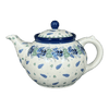 Polish Pottery Teapot, 40 oz in "Hyacinth in the Wind" by Ceramika Artystyczna | A060-2037X at PolishPotteryOutlet.com