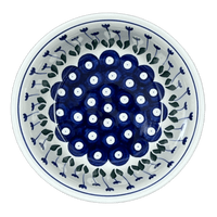 A picture of a Polish Pottery Bowl, Round, 6.25" in "Tulip Dot" by Ceramika Artystyczna  | A209-377Z as shown at PolishPotteryOutlet.com/products/c-a-6-25-bowl-tulip-dot-a209-377z