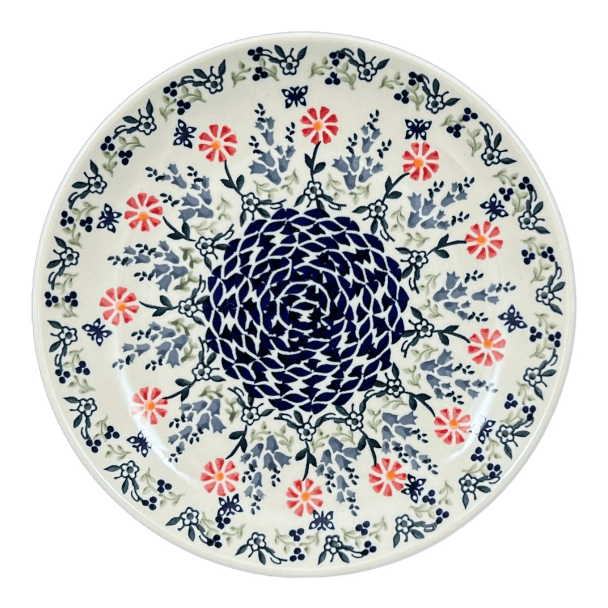 Plate, Round, Dinner, 10" in "Butterfly Blossoms" by Manufaktura | T132T-MM02