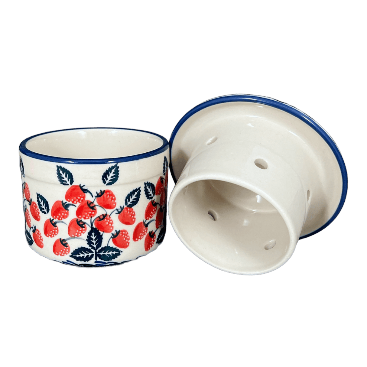 Butter Crock, 4.5" in "Fresh Strawberries" by Manufaktura | M136U-AS70