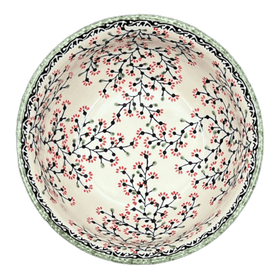 Polish Pottery 9" Bowl (Cherry Blossom) | M086S-DPGJ Additional Image at PolishPotteryOutlet.com