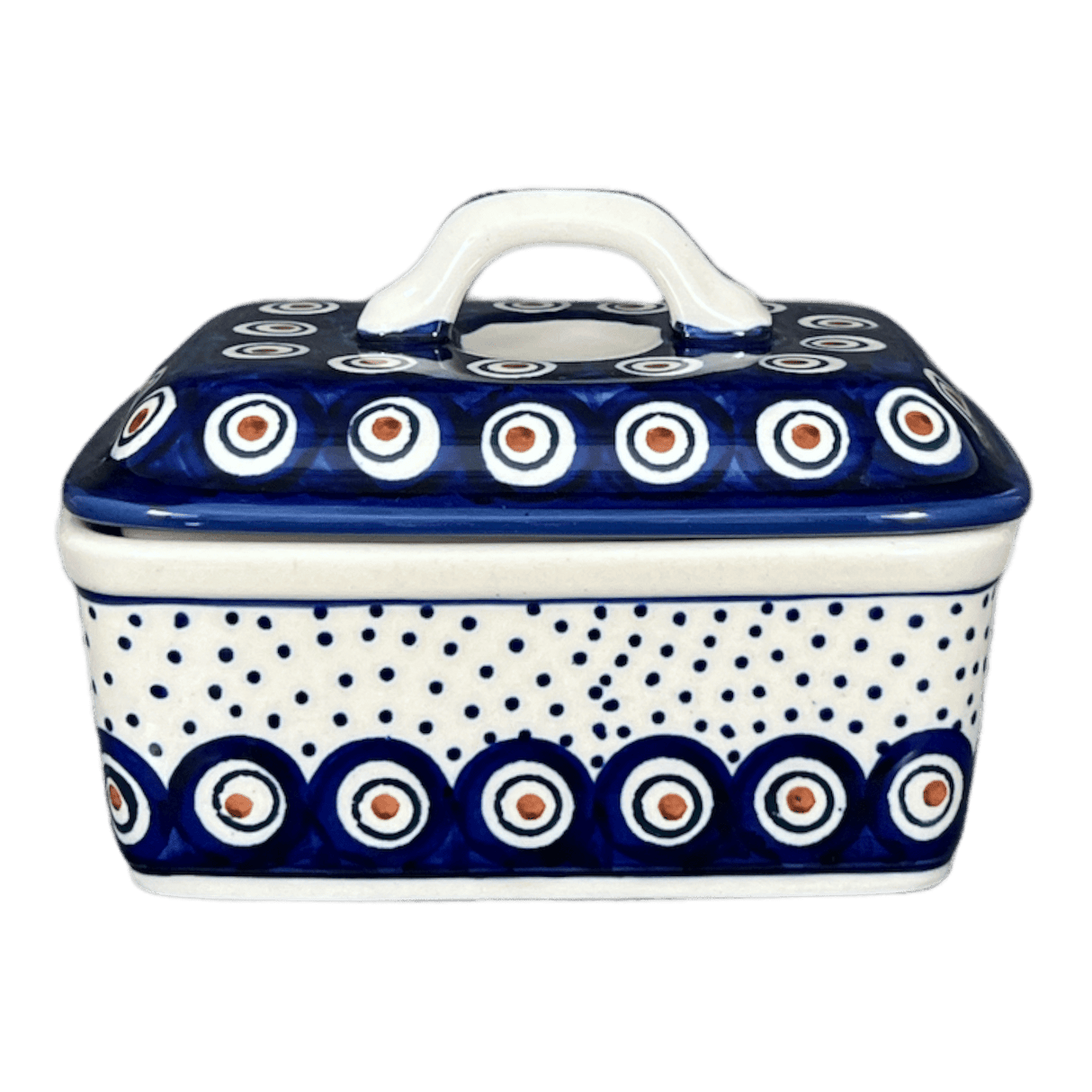 Butter Box, 5.75" x 4.25" in "Peacock Dot" by Manufaktura | M078U-54K