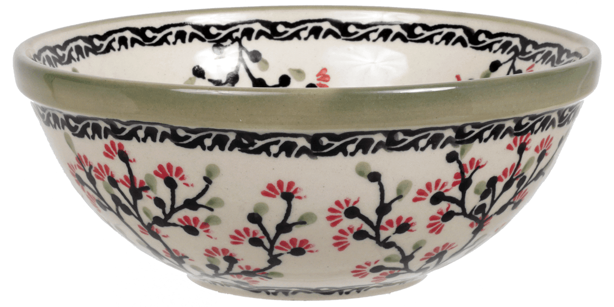 Bowl, Round, 6.75" in "Cherry Blossoms - Solid Rim" by Manufaktura | M090S-DPGJA