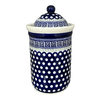 Polish Pottery Zaklady 2 Liter Container (Grecian Dot) | Y1244-D923 at PolishPotteryOutlet.com