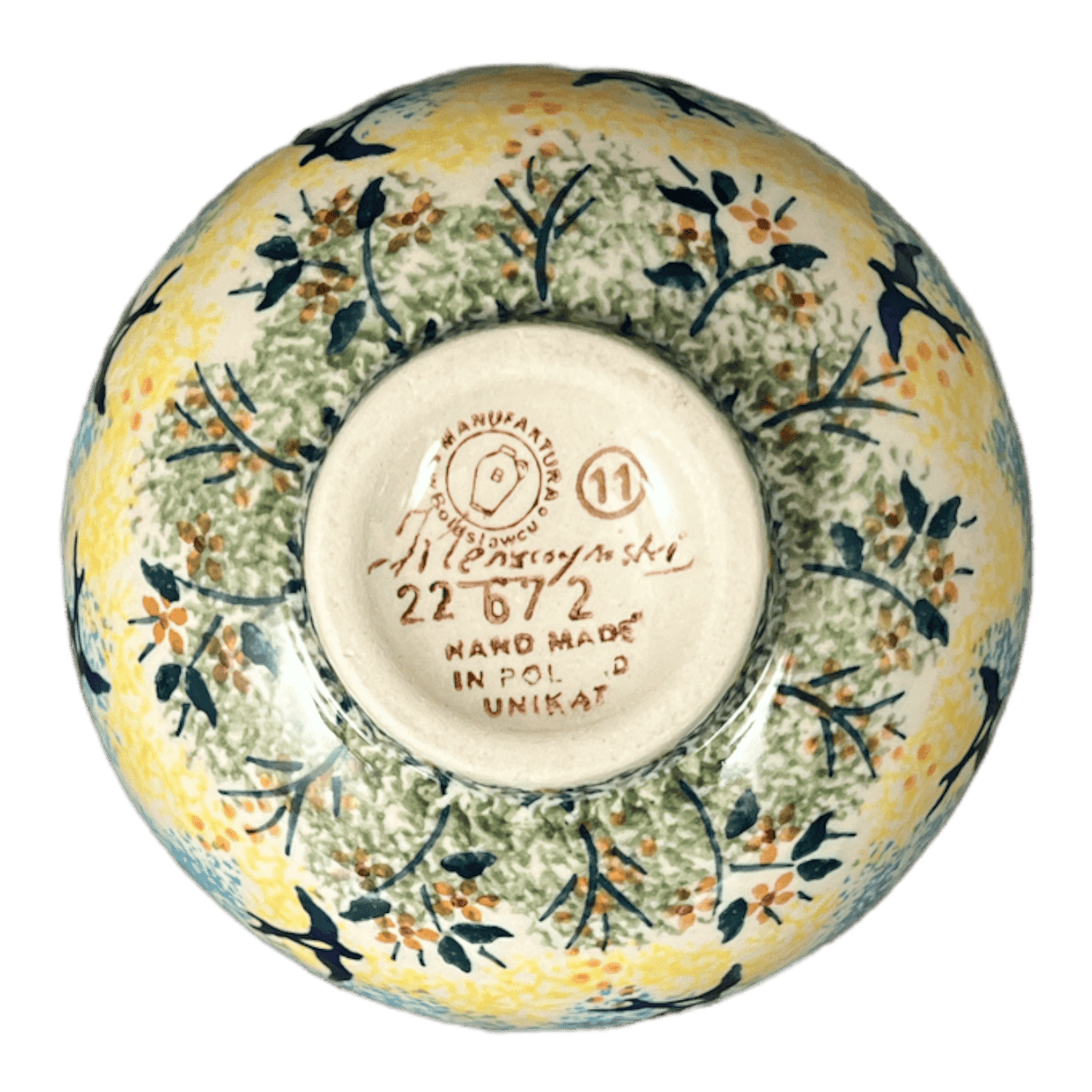 Bowl, Round, Dipping, 4.25" in "Soaring Swallows" by Manufaktura | M153S-WK57